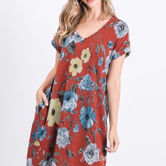 ❤️LAST! V Neck Floral Maxi Pocket Dress! - Picture 6 of 6